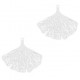 Metalen Bohemian hanger Ginkgo blaadje Zilver